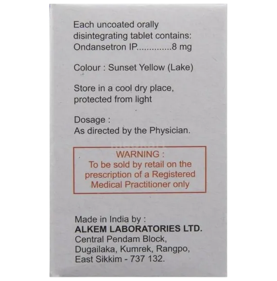 ondem md 8mg tablet 10's